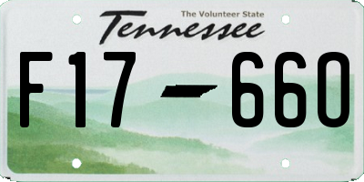 TN license plate F1766O