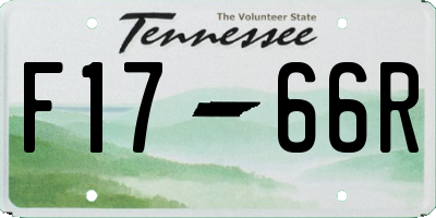 TN license plate F1766R