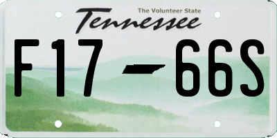TN license plate F1766S