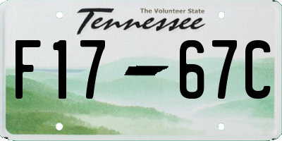 TN license plate F1767C