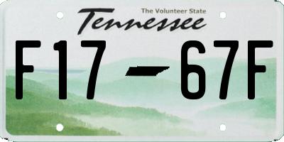 TN license plate F1767F