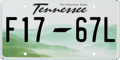 TN license plate F1767L