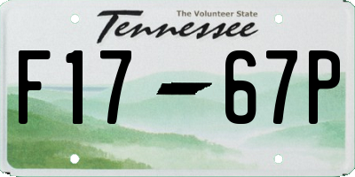 TN license plate F1767P