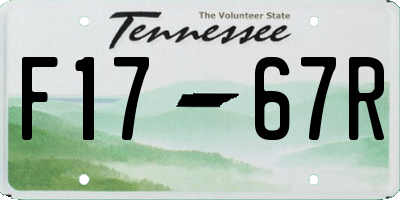 TN license plate F1767R
