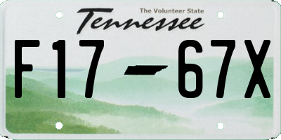 TN license plate F1767X