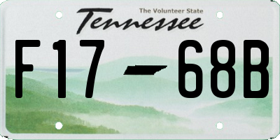 TN license plate F1768B