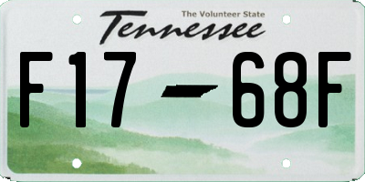 TN license plate F1768F