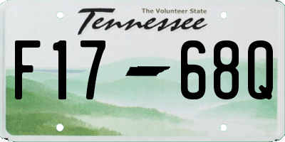 TN license plate F1768Q