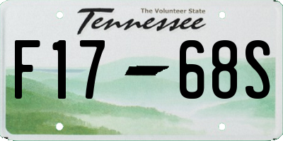 TN license plate F1768S