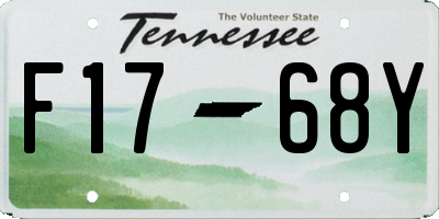 TN license plate F1768Y