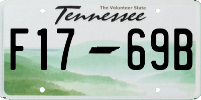 TN license plate F1769B