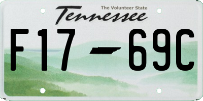 TN license plate F1769C