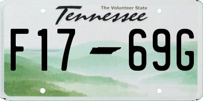 TN license plate F1769G
