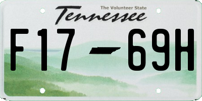 TN license plate F1769H