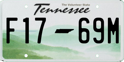 TN license plate F1769M