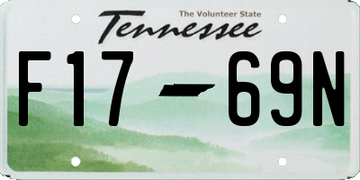 TN license plate F1769N