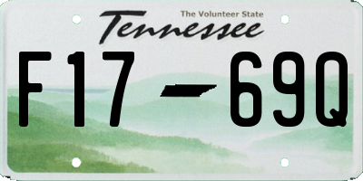 TN license plate F1769Q