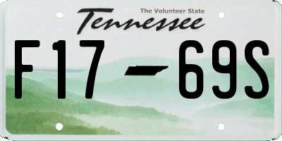 TN license plate F1769S