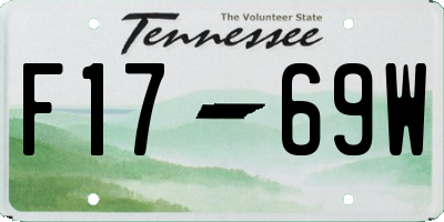 TN license plate F1769W