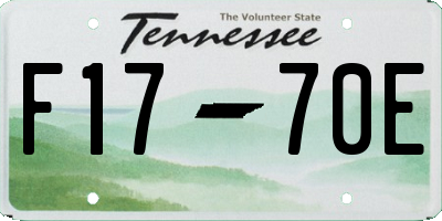 TN license plate F1770E