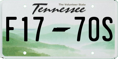 TN license plate F1770S