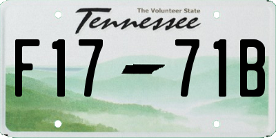 TN license plate F1771B