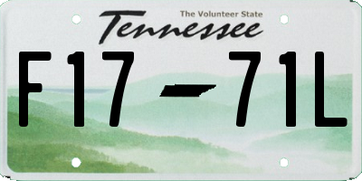 TN license plate F1771L