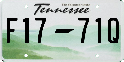 TN license plate F1771Q