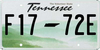 TN license plate F1772E