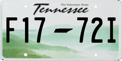 TN license plate F1772I