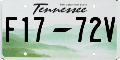 TN license plate F1772V