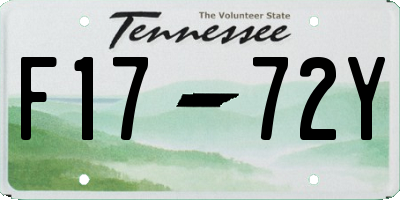 TN license plate F1772Y