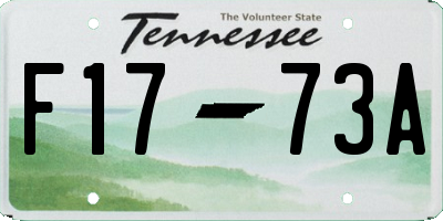 TN license plate F1773A