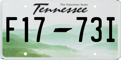 TN license plate F1773I