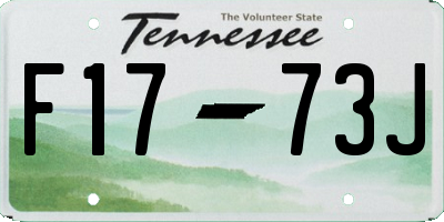 TN license plate F1773J