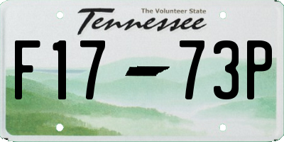 TN license plate F1773P