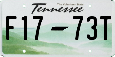 TN license plate F1773T