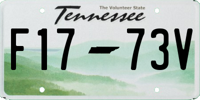 TN license plate F1773V