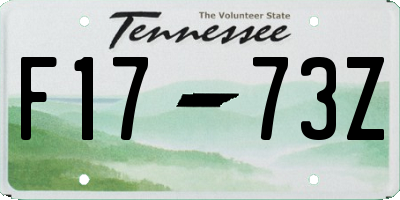 TN license plate F1773Z