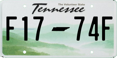 TN license plate F1774F
