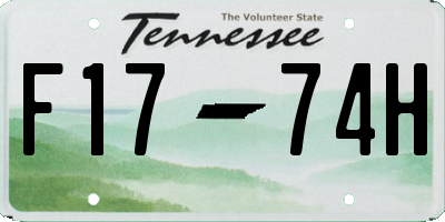 TN license plate F1774H