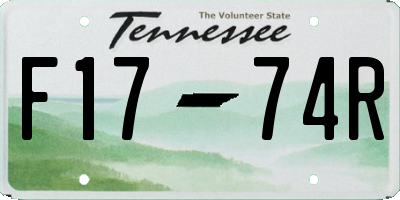 TN license plate F1774R