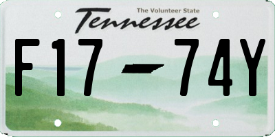 TN license plate F1774Y