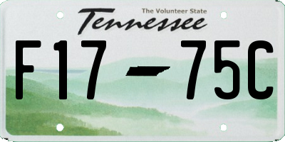 TN license plate F1775C