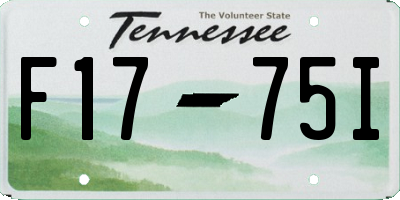TN license plate F1775I