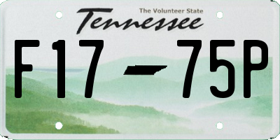 TN license plate F1775P