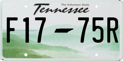 TN license plate F1775R