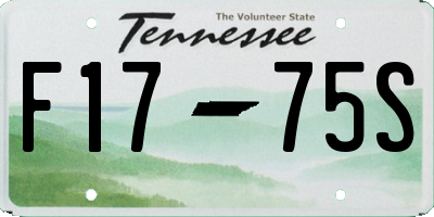 TN license plate F1775S