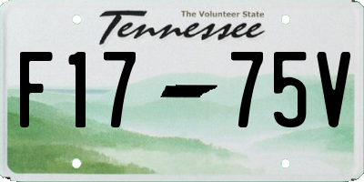 TN license plate F1775V