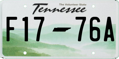TN license plate F1776A